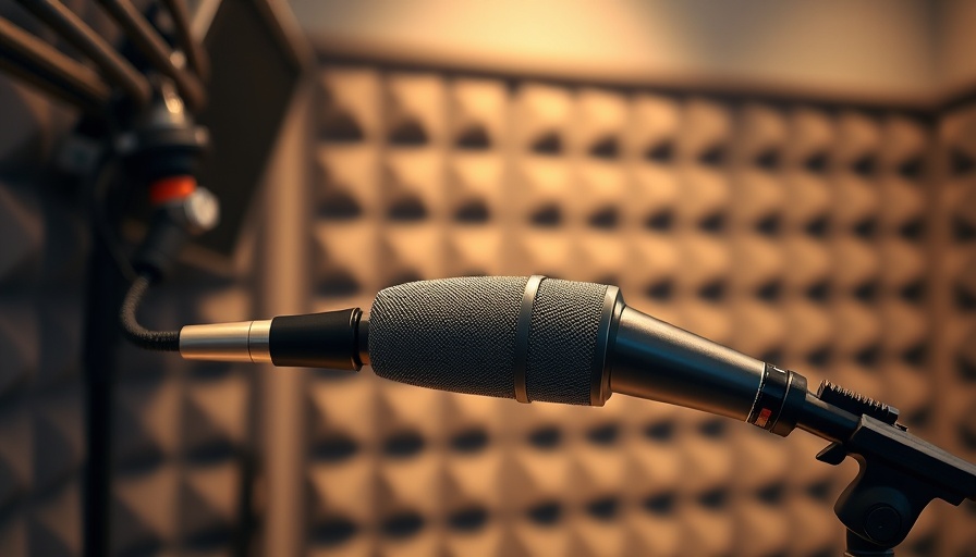 Professional microphone setup in a studio for affiliate list building.