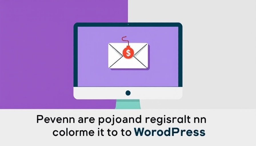 Guide on preventing spam registration on WordPress with computer graphic