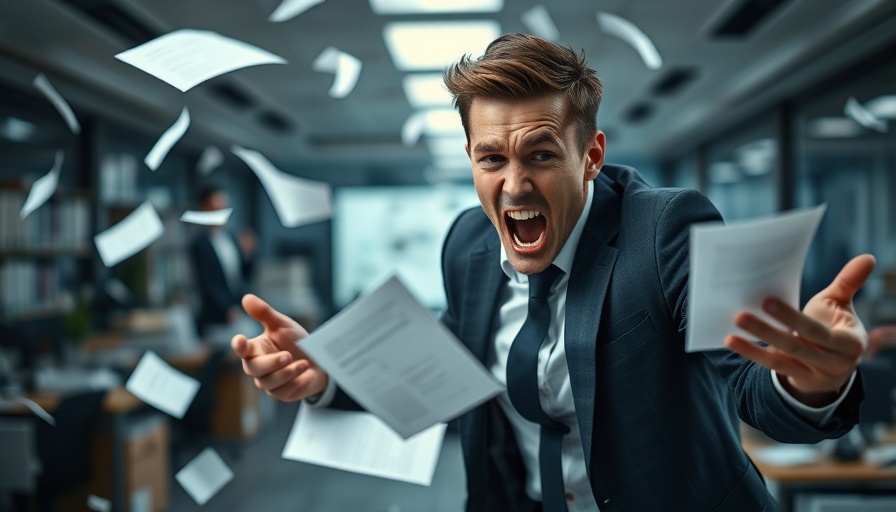 Frustrated businessman throws papers, illustrating why sales team hates your leads.