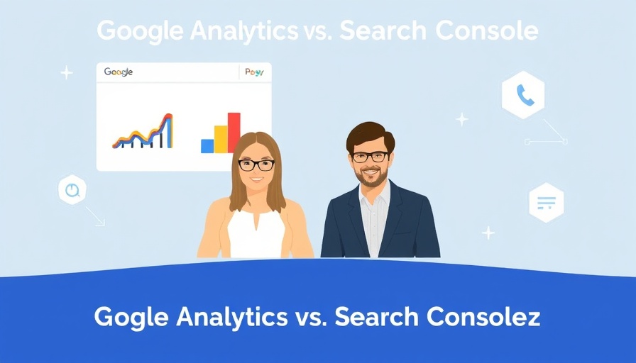 Google Analytics vs Search Console discussion graphic with professionals