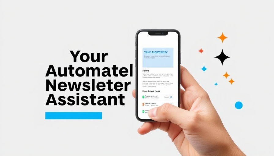 Smartphone displaying email newsletter automation