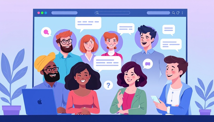 Illustration of community platform for small business interactions