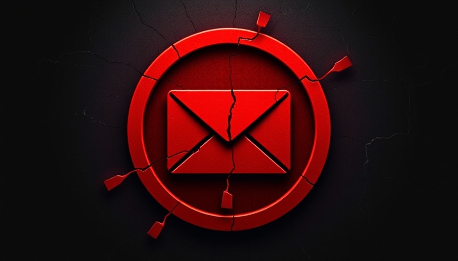 Black Friday email marketing icon in bold dark style.