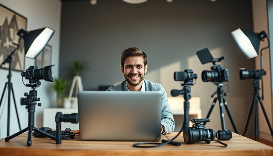 AI Course Builders 2025 workspace with filming setup.