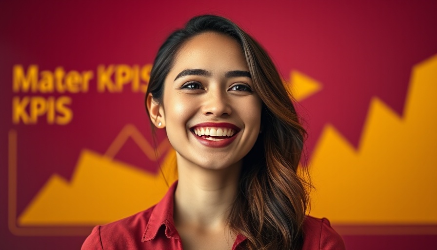 Confident woman discussing Setting Marketing KPIs with a smile.