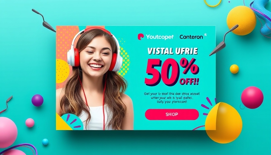 Colorful popup ad promoting discount to grow email list.