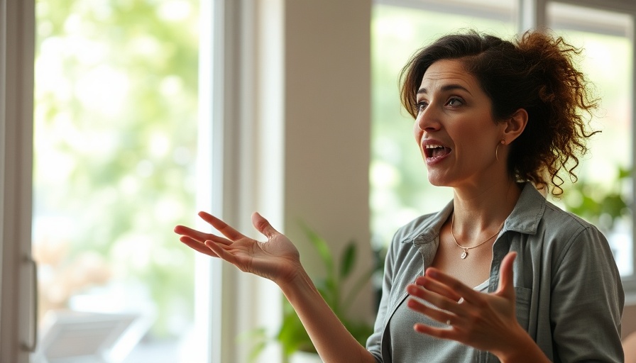 Woman discussing lead magnet formats that convert, indoors setting.