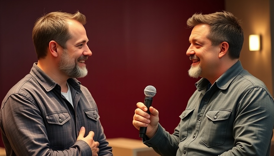 Interview scene highlighting communication in email marketing context.