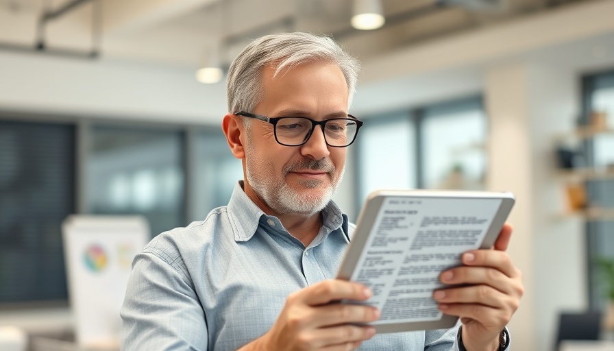 Man discussing email marketing strategy with digital content