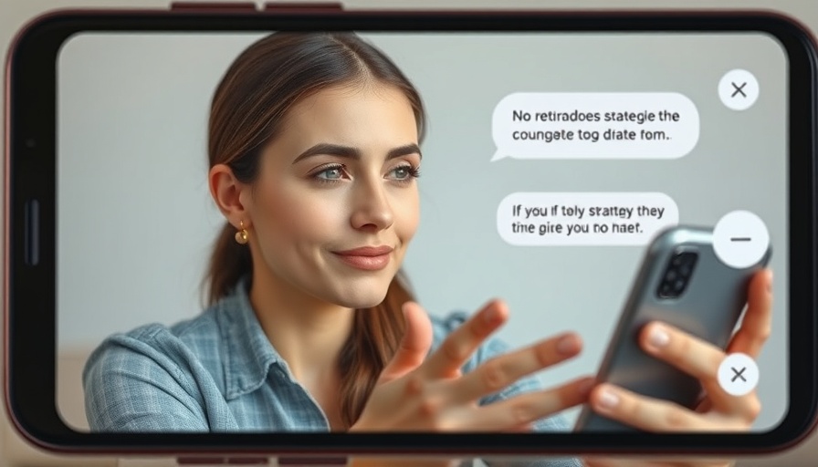 Woman interacting with AI for email marketing strategy on a smartphone.