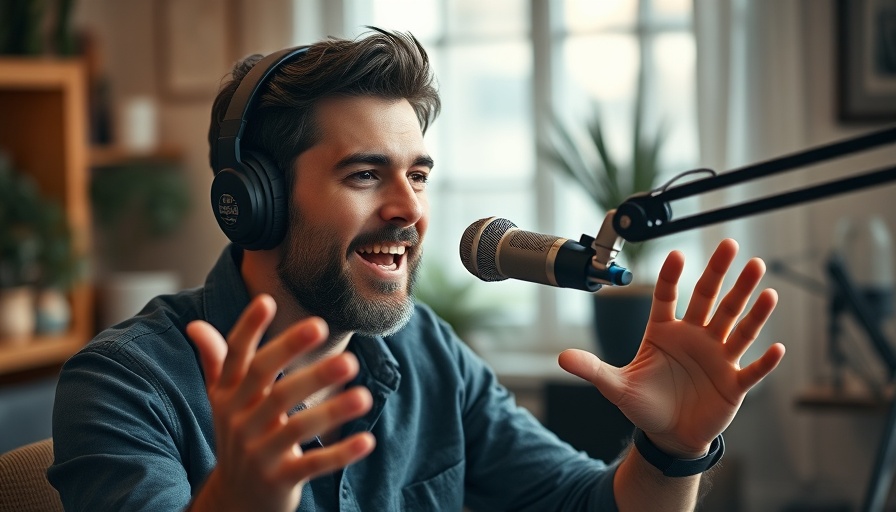 Podcast host discussing website traffic generation techniques.