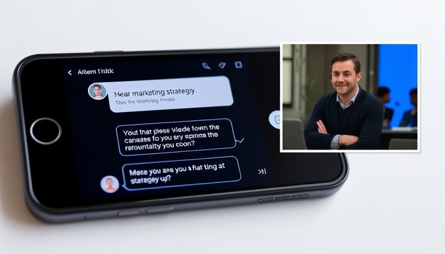 Smartphone interface showcasing marketing chat, website traffic generation strategies.