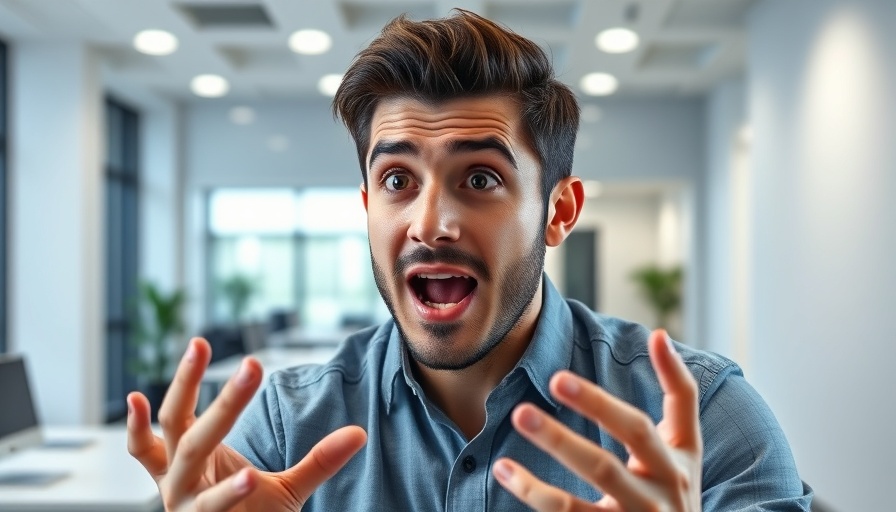 Animated young man discussing website traffic generation.