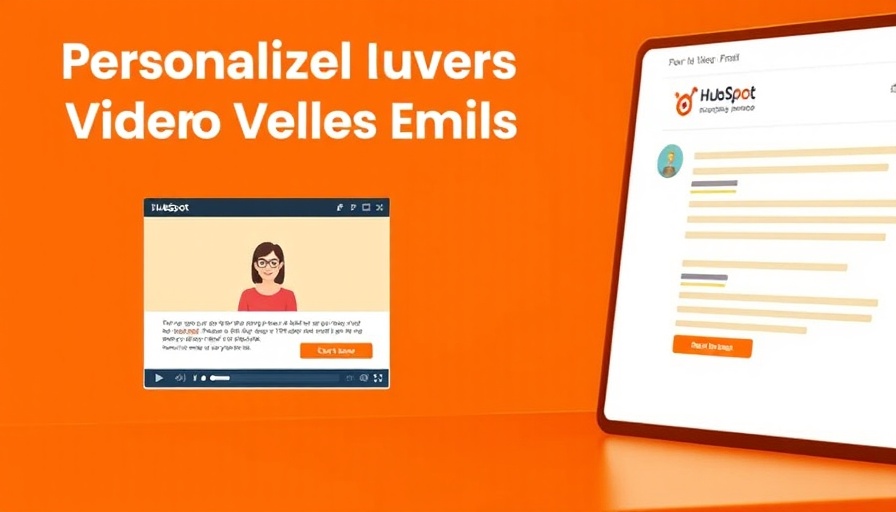 Promotional graphic of personalized video emails in HubSpot.