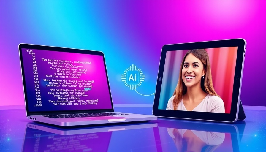 Text to Video AI technology illustration showing data transformation.