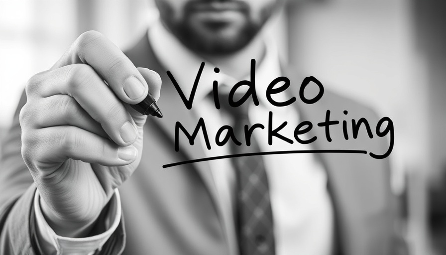 ROI of Video Automation in Marketing concept with businessman writing.