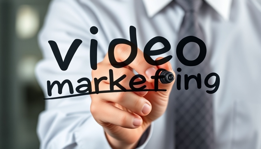 Video automation B2B engagement concept with text writing.