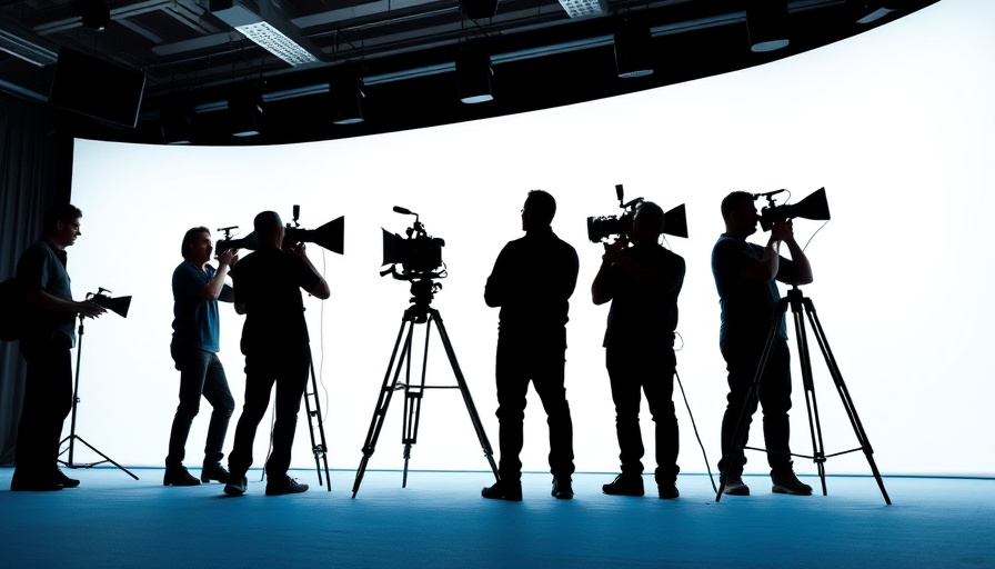Silhouetted video crew with equipment setup, illustrating common mistakes in explainer video production.