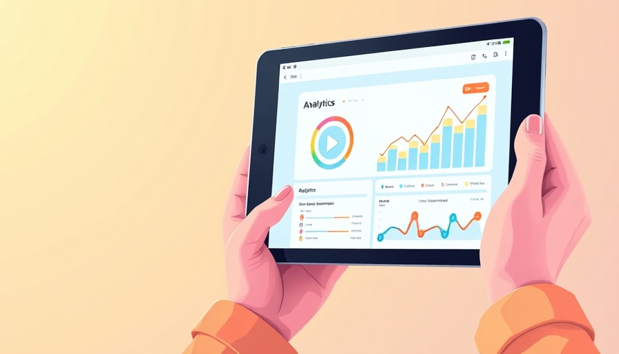 Simplistic graphic of tablet with analytics for quality explainer videos
