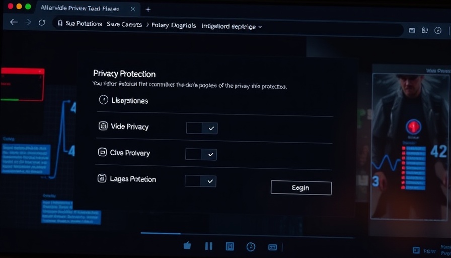 Modern digital interface with private video hosting platforms settings.