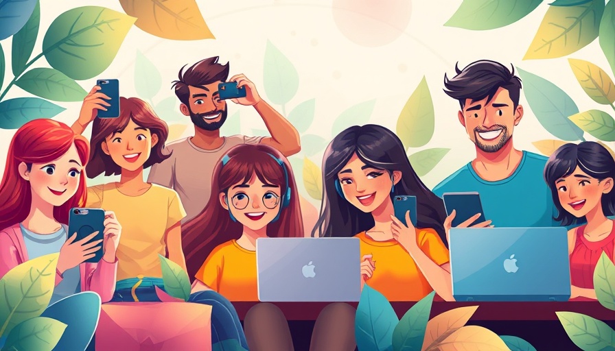 Animated illustration depicting a video marketing strategy with diverse activities.