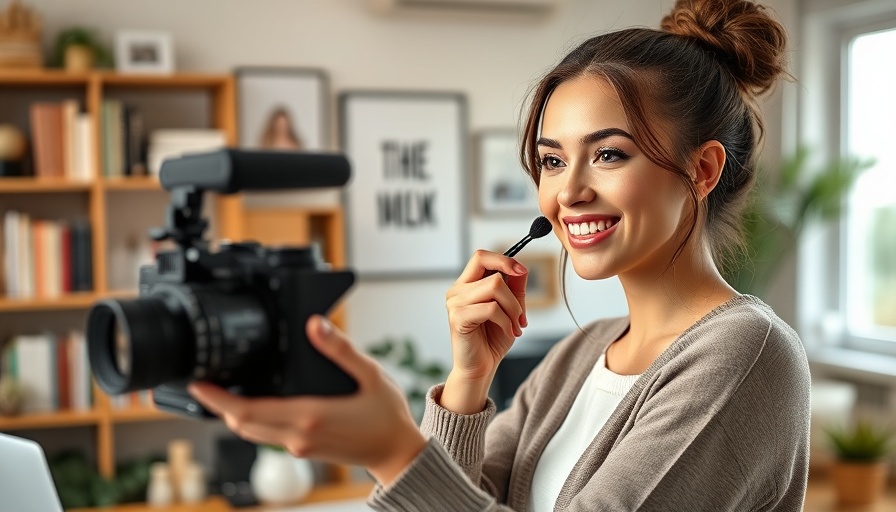 Young woman creating personalized video ads for marketing agencies.
