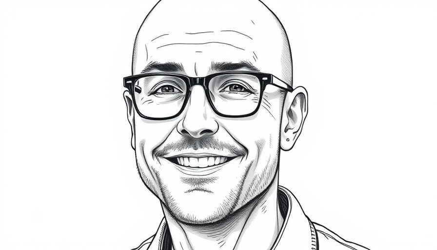 Black and white sketch portrait by explainer video company