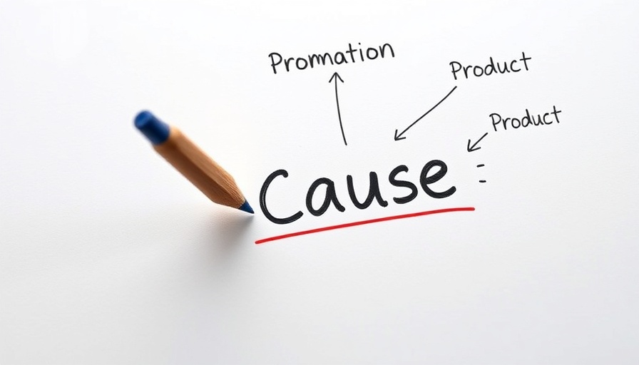 Cause-related marketing strategy concept drawing with pencil.