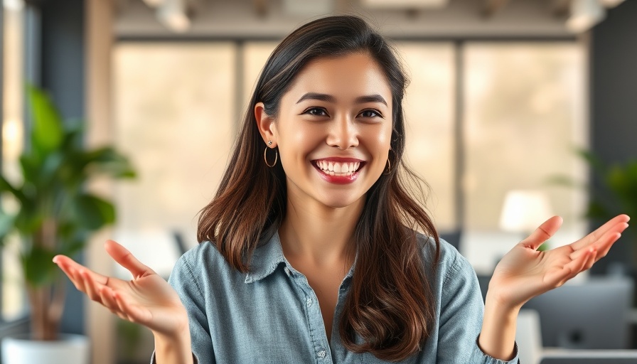 Young woman in digital marketing video presentation, AI Marketing Roadmap.