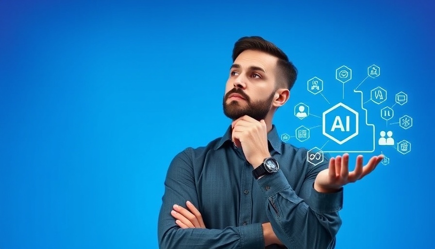 AI Overviews Affecting Your SEO Strategy presentation cover with man.