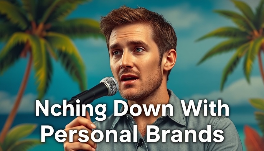Focused presentation on personal branding for affiliate marketers, tropical theme.