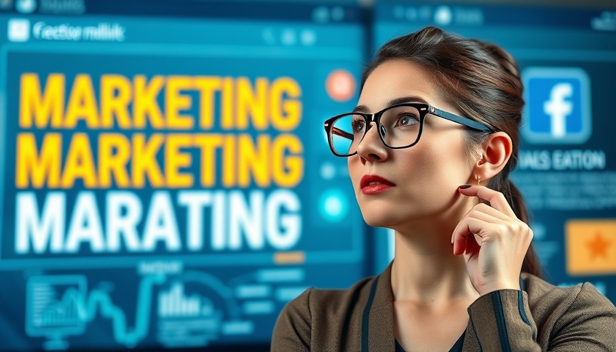 Thoughtful woman considering Facebook marketing strategies in online advertising
