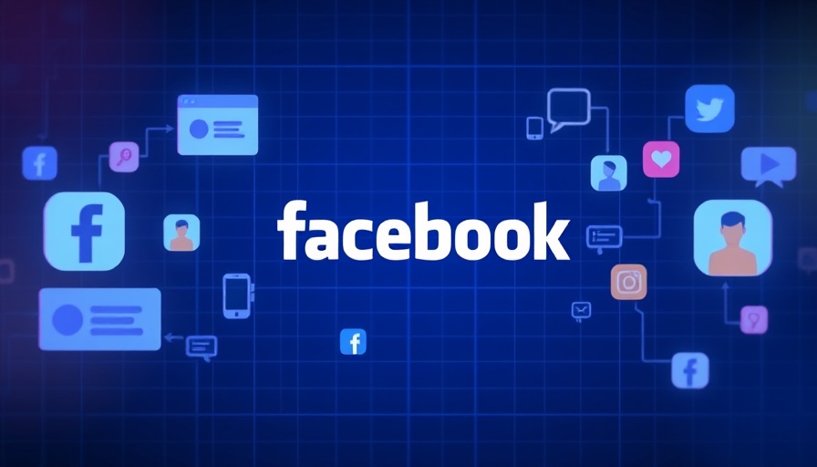 Digital illustration of social media conversion with Facebook logo.