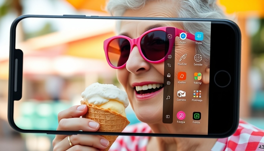 Elderly woman with ice cream, YouTube Shorts editing update, vibrant scene