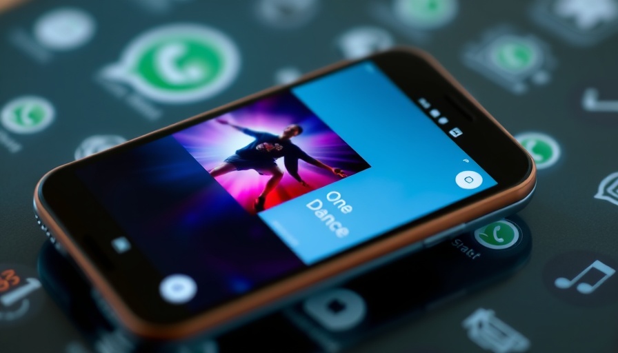 WhatsApp music sharing on smartphones, featuring album cover.
