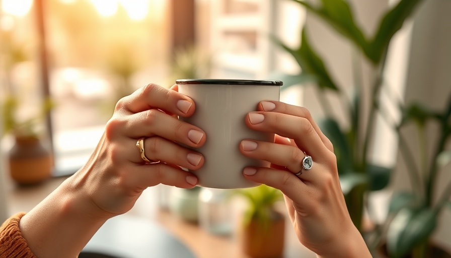Capturing coffee with greenery for Pinterest followers.
