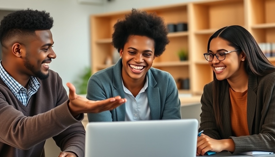 Young professionals engaging, indicating Facebook demographics for affiliate marketing.