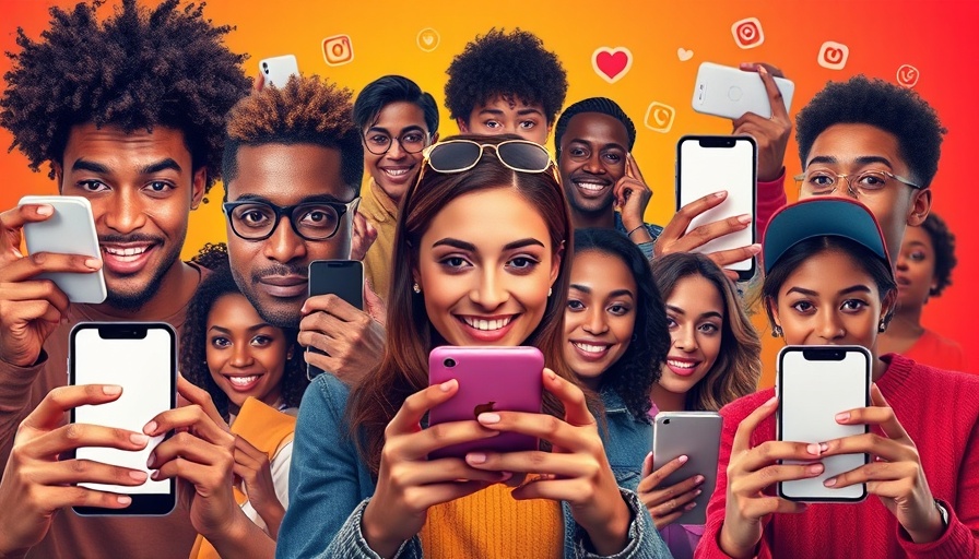 Digital collage of influencer marketing partnerships on phones.