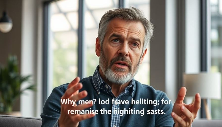 Man discussing social media marketing with serious expression, modern setting.