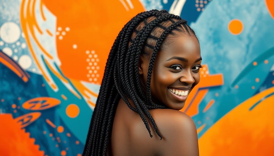 Modern abstract image of smiling woman in inclusive design.