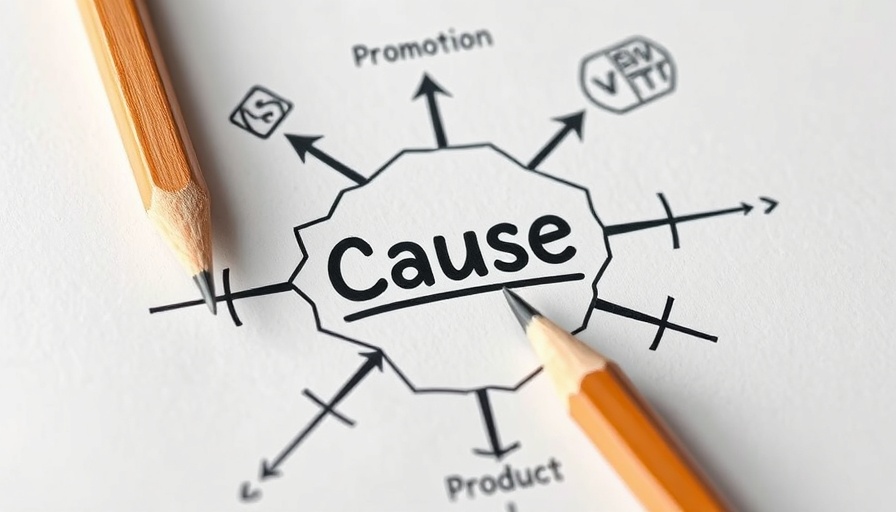 Marketing strategy diagram featuring cause-related elements.