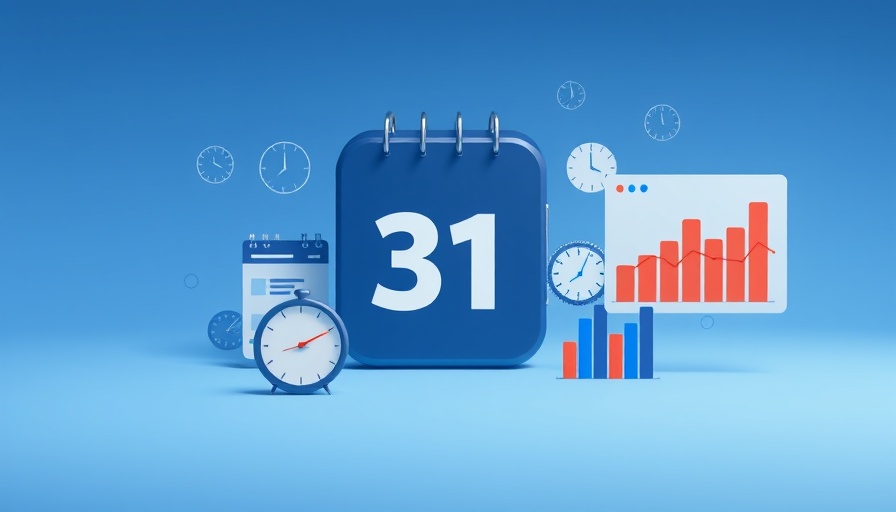 Illustration depicting best time to post on Facebook with charts and clocks.