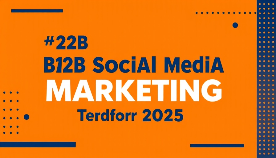 Graphic design for B2B Social Media Marketing Trends 2025 in vibrant colors.