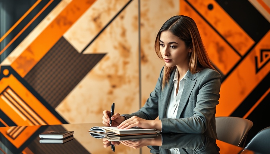 Focused young woman writing ecommerce business plan at a coffee table.