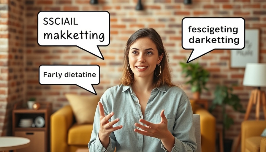 Casual woman in cozy space discussing social media marketing strategies.