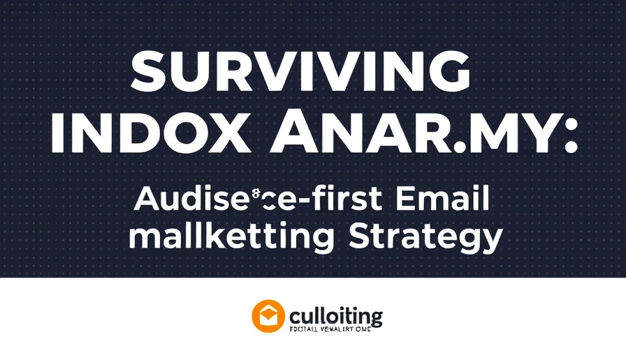 Audience-first email marketing strategy graphic with bold typography.