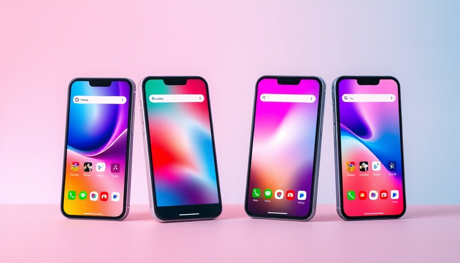 Vibrant smartphone interfaces showcasing Gen Z social media marketing.