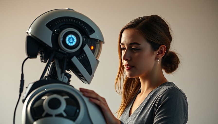 Focused woman interacts with a cluttered robot, showcasing real-world AI agent examples.