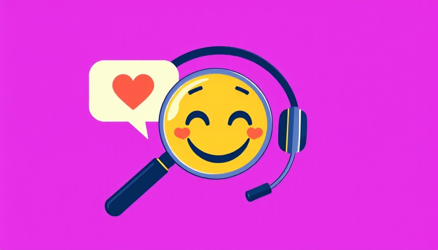 Digital illustration of customer sentiment analysis with emoticons and feedback icons.