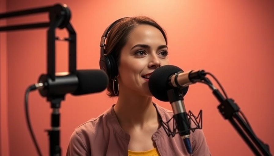 Confident podcast host discussing perimenopause warning signs.